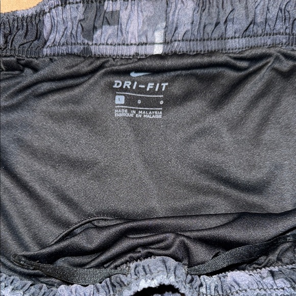 Nike Gray and Black Athletic Shorts with Camouflage Design - Picture 3 of 4